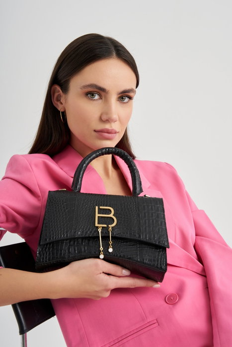 Lucky Bees Bolso de Mano Negro